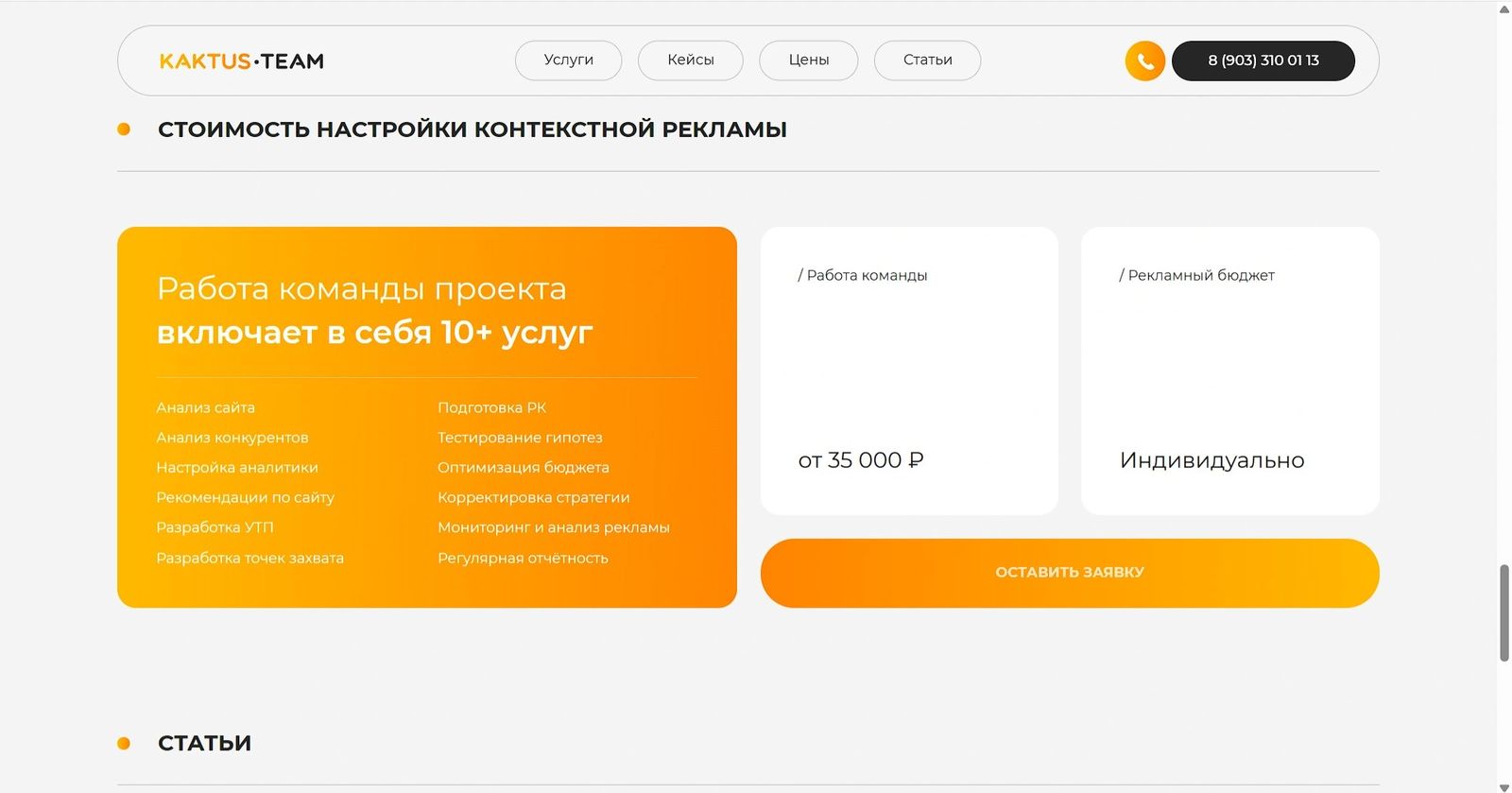 Kaktus Team — стоимость